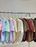 WANWAN Collar Down Short Sleeves Shirts